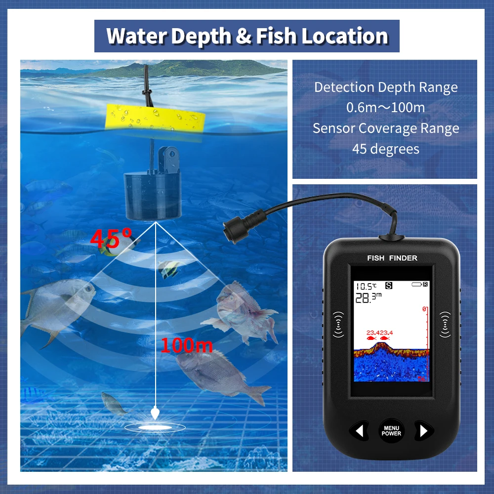 Sonda de Pesca Portátil Erchan - Fishing Depth Finder avaliação e preço